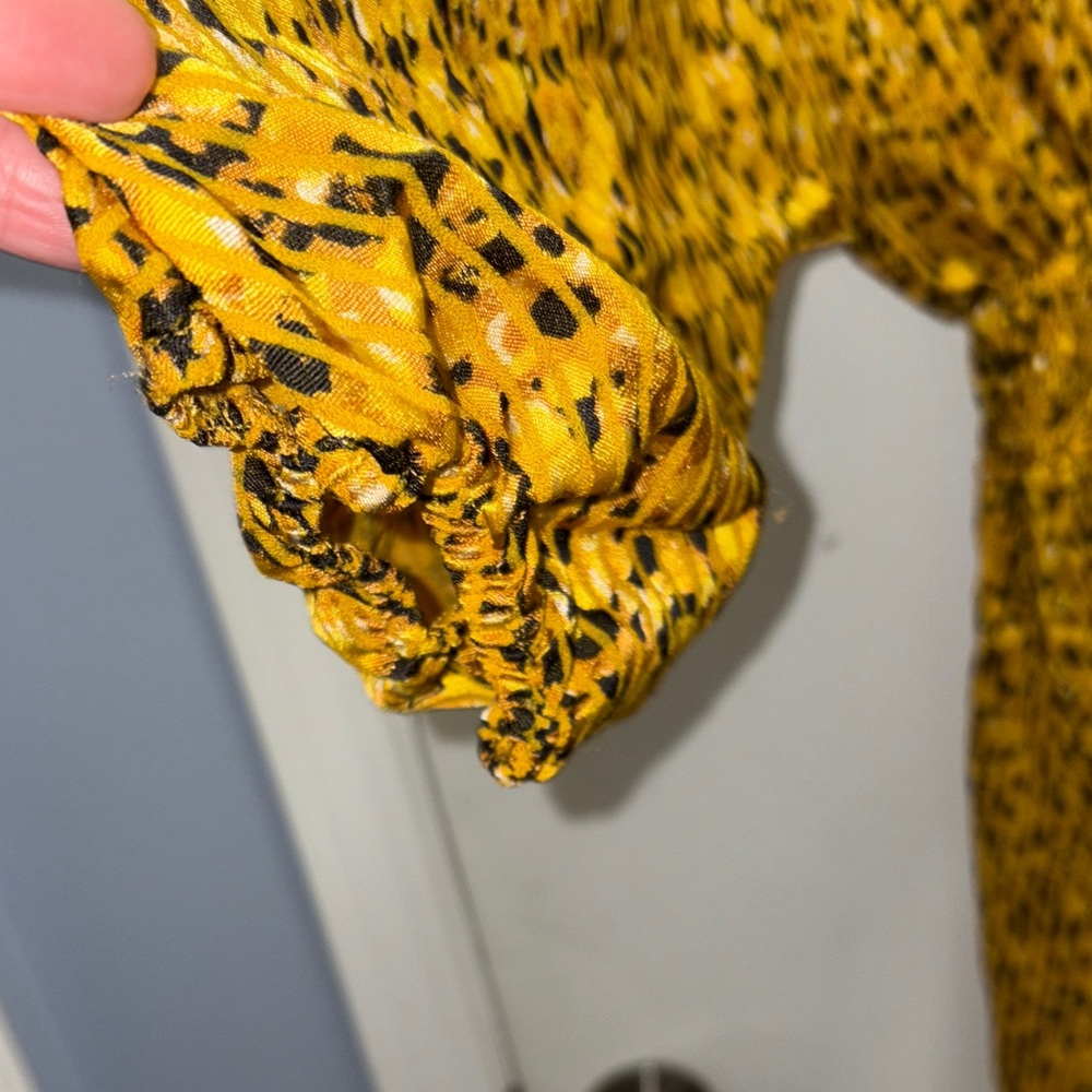 Anthropologie Yellow Floral Midi Dress size xs - Picture 4 of 6